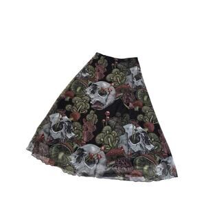 Hot Topic Thorn & Fable Dark Forest Mesh Midi Skirt